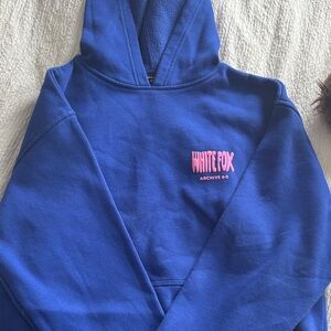 White Fox blue and pink Hoodie